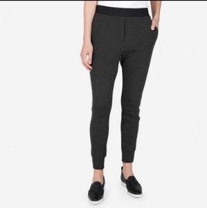 EVERLANE Street Fleece Pant Small Grey Neoprene Scuba Jogger Sweatpants